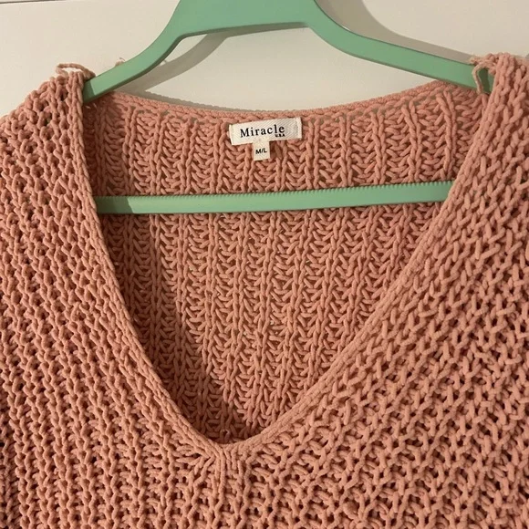 Miracle USA V-neck Chenille Pullover Sweater - Picture 3 of 5